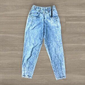 Vintage Paris Sport Club Universal Acid Wash High Waist Mom Jeans Women’s 7